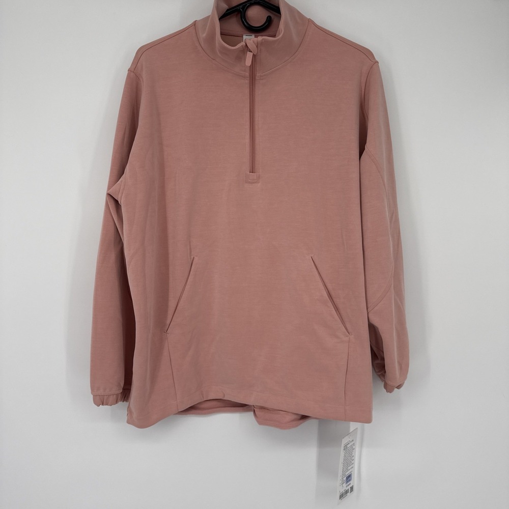 NWT Lululemon Softstreme Half-Zip Long Tea Rose Pink Women's Large Athleisure